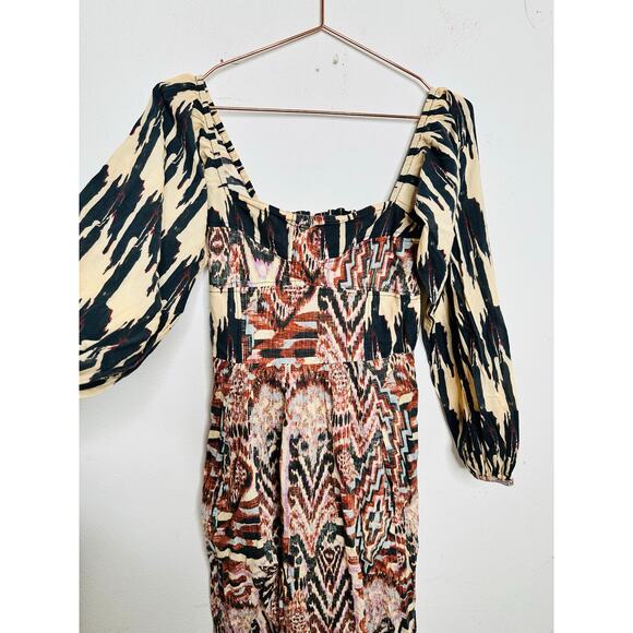 MARIA CHER Multicolored Southwestern 100% Cotton Junin Naibi Dress size XS - Picture 12 of 16